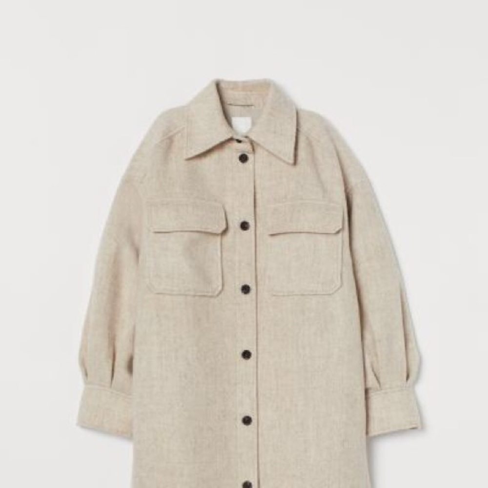H&M Oversized Long Shirt Jaket
